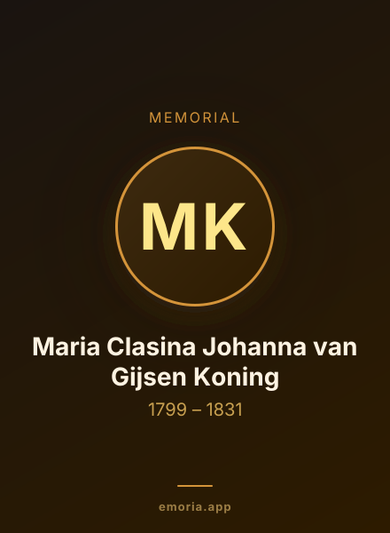 Memorial portrait of Maria Clasina Johanna van Gijsen Koning