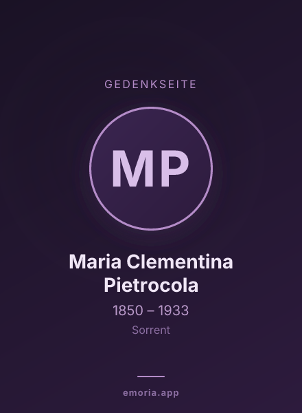Gedenkportrait von Maria Clementina Pietrocola