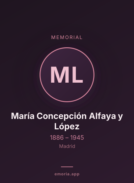 Memorial portrait of María Concepción Alfaya y López
