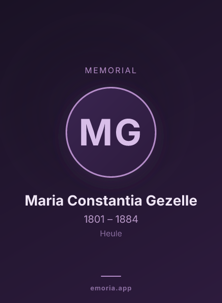 Memorial portrait of Maria Constantia Gezelle