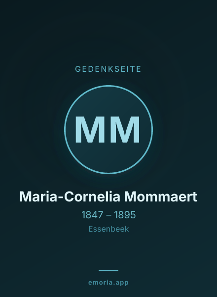 Gedenkportrait von Maria-Cornelia Mommaert