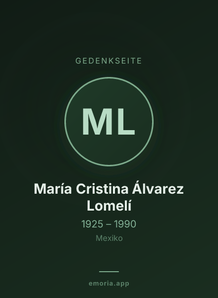Gedenkportrait von María Cristina Álvarez Lomelí