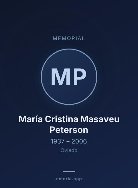 Memorial portrait of María Cristina Masaveu Peterson