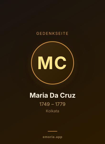 Gedenkportrait von Maria Da Cruz
