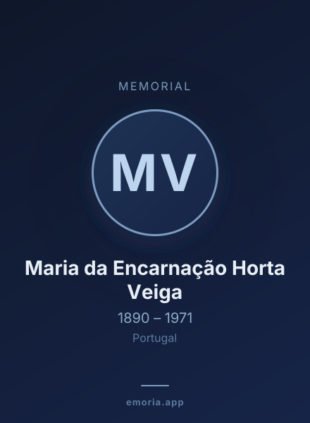 Memorial portrait of Maria da Encarnação Horta Veiga