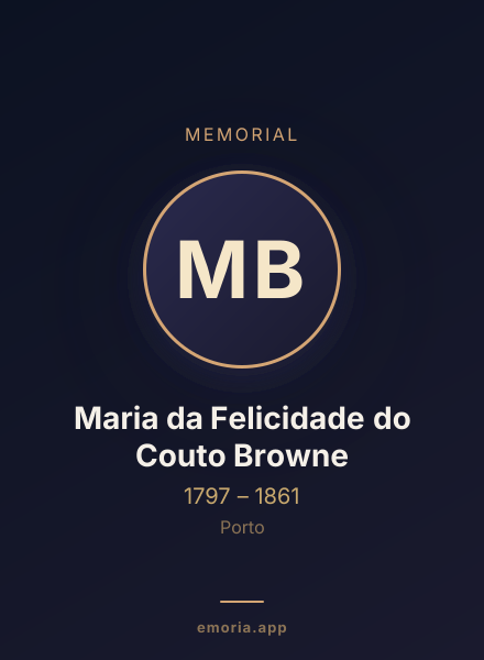 Memorial portrait of Maria da Felicidade do Couto Browne