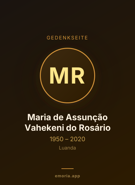 Gedenkportrait von Maria de Assunção Vahekeni do Rosário