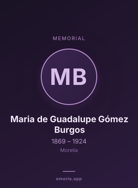 Memorial portrait of Maria de Guadalupe Gómez Burgos