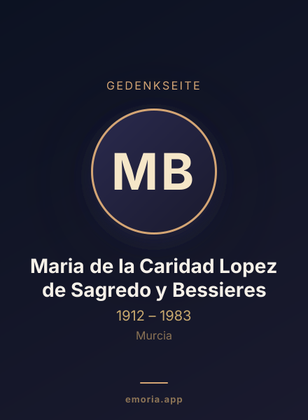 Gedenkportrait von Maria de la Caridad Lopez de Sagredo y Bessieres