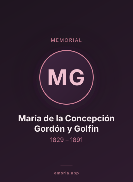 Memorial portrait of María de la Concepción Gordón y Golfin