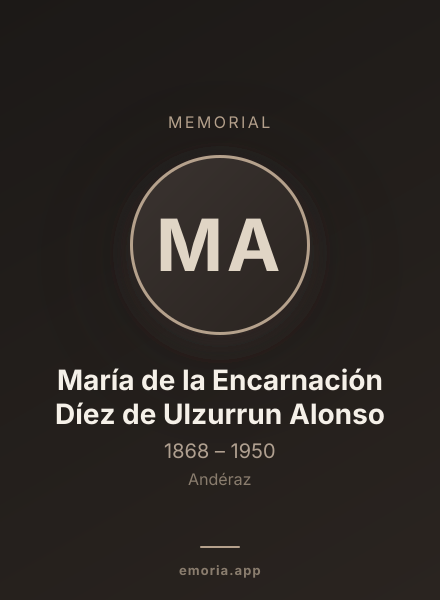 Memorial portrait of María de la Encarnación Díez de Ulzurrun Alonso