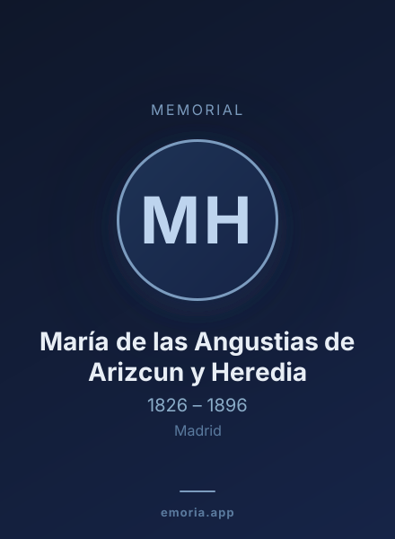 Memorial portrait of María de las Angustias de Arizcun y Heredia