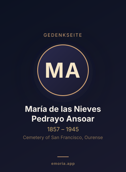 Gedenkportrait von María de las Nieves Pedrayo Ansoar