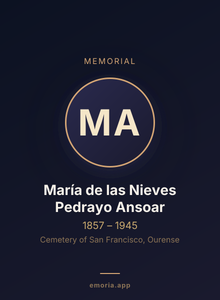 Memorial portrait of María de las Nieves Pedrayo Ansoar
