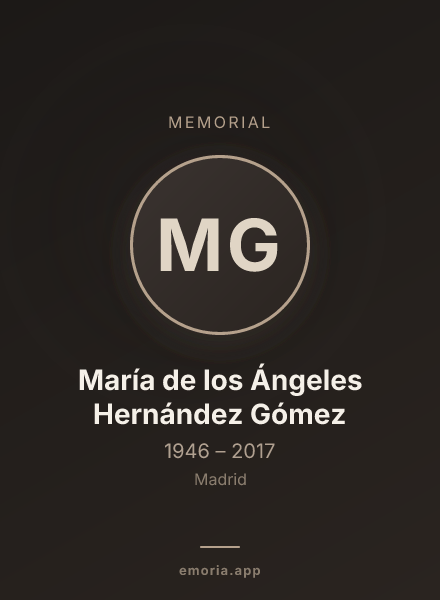 Memorial portrait of María de los Ángeles Hernández Gómez
