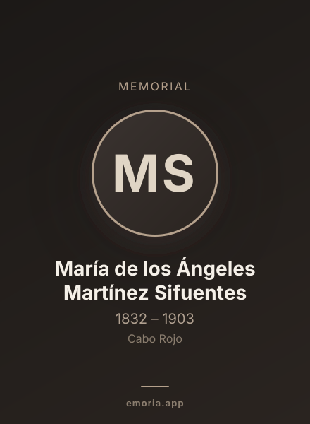 Memorial portrait of María de los Ángeles Martínez Sifuentes