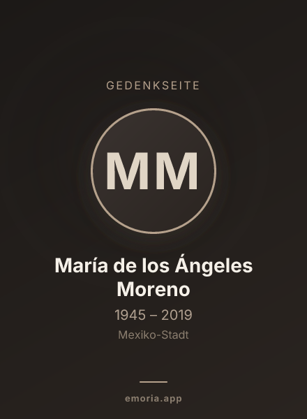 Gedenkportrait von María de los Ángeles Moreno