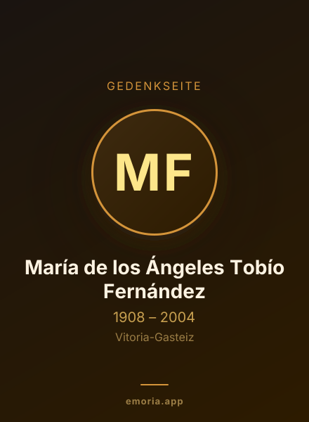 Gedenkportrait von María de los Ángeles Tobío Fernández