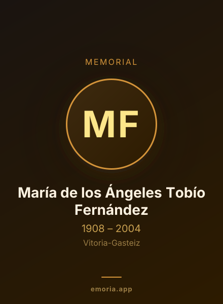 Memorial portrait of María de los Ángeles Tobío Fernández