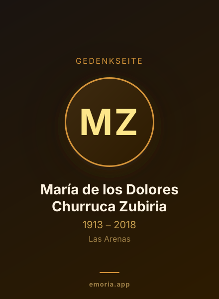 Gedenkportrait von María de los Dolores Churruca Zubiria