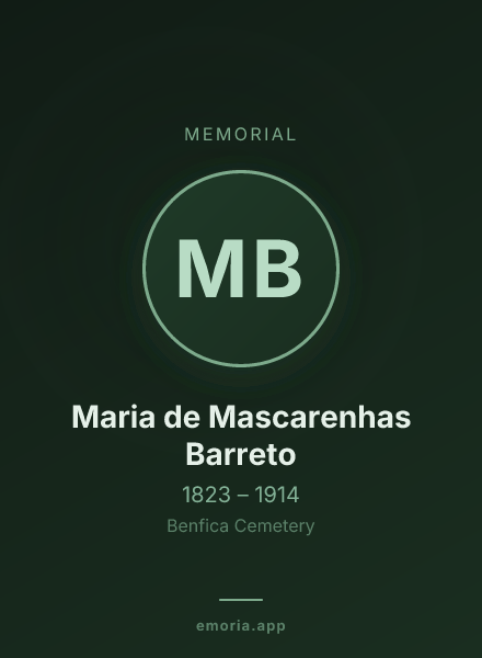 Memorial portrait of Maria de Mascarenhas Barreto
