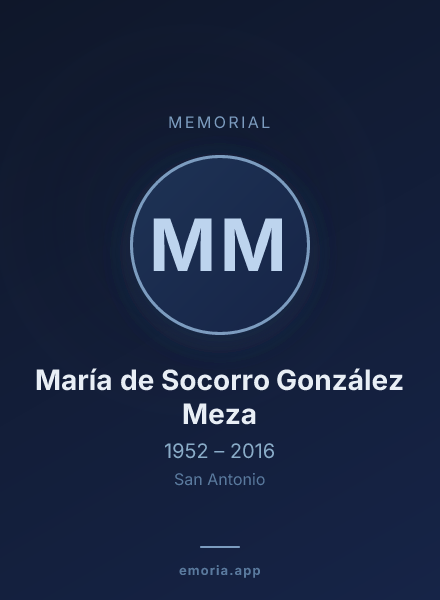 Memorial portrait of María de Socorro González Meza