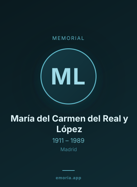 Memorial portrait of María del Carmen del Real y López