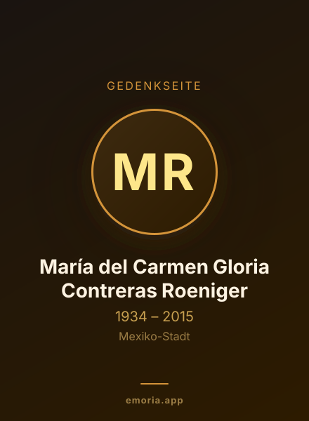 Gedenkportrait von María del Carmen Gloria Contreras Roeniger