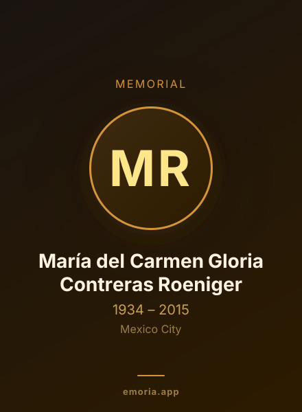 Memorial portrait of María del Carmen Gloria Contreras Roeniger