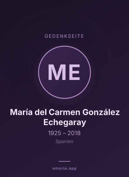 Gedenkportrait von María del Carmen González Echegaray