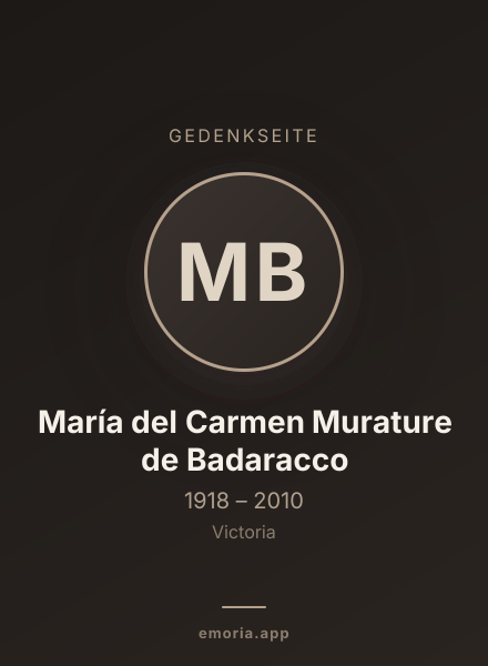 Gedenkportrait von María del Carmen Murature de Badaracco