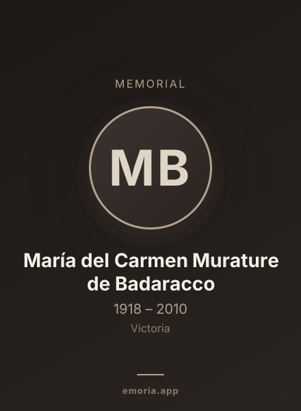 Memorial portrait of María del Carmen Murature de Badaracco