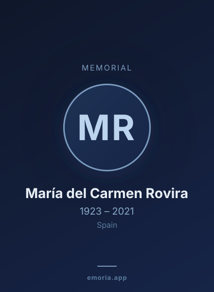 Memorial portrait of María del Carmen Rovira
