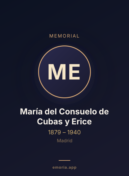 Memorial portrait of María del Consuelo de Cubas y Erice