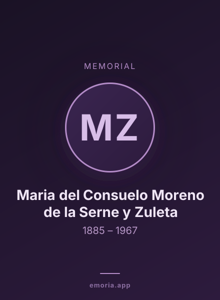Memorial portrait of Maria del Consuelo Moreno de la Serne y Zuleta