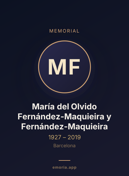 Memorial portrait of María del Olvido Fernández-Maquieira y Fernández-Maquieira