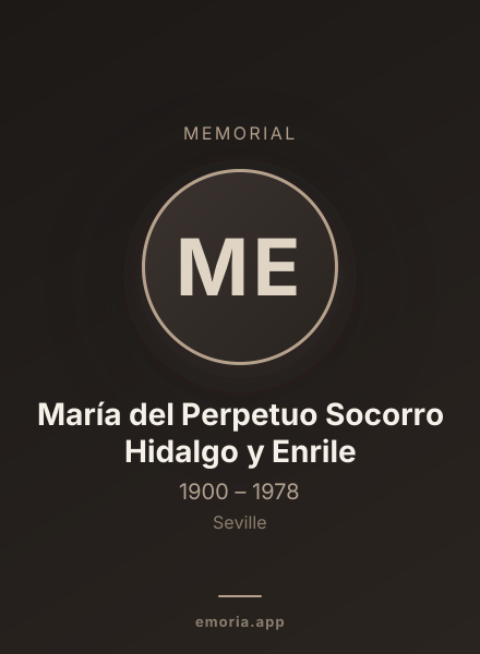 Memorial portrait of María del Perpetuo Socorro Hidalgo y Enrile