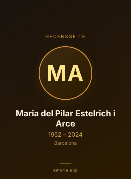 Gedenkportrait von Maria del Pilar Estelrich i Arce