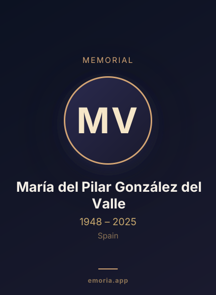 Memorial portrait of María del Pilar González del Valle