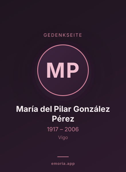 Gedenkportrait von María del Pilar González Pérez