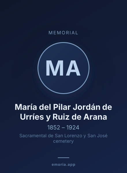 Memorial portrait of María del Pilar Jordán de Urríes y Ruiz de Arana