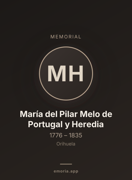 Memorial portrait of María del Pilar Melo de Portugal y Heredia