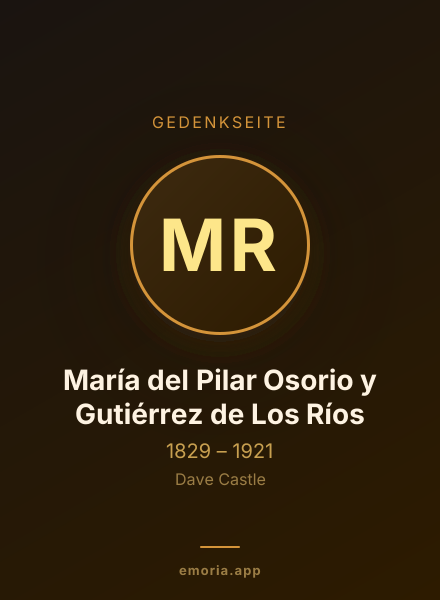 Gedenkportrait von María del Pilar Osorio y Gutiérrez de Los Ríos