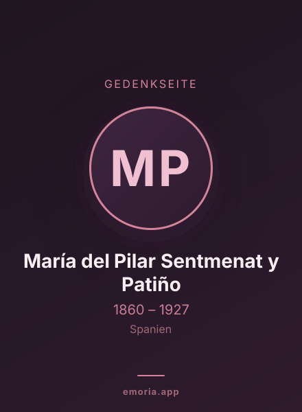 Gedenkportrait von María del Pilar Sentmenat y Patiño