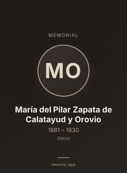 Memorial portrait of María del Pilar Zapata de Calatayud y Orovio