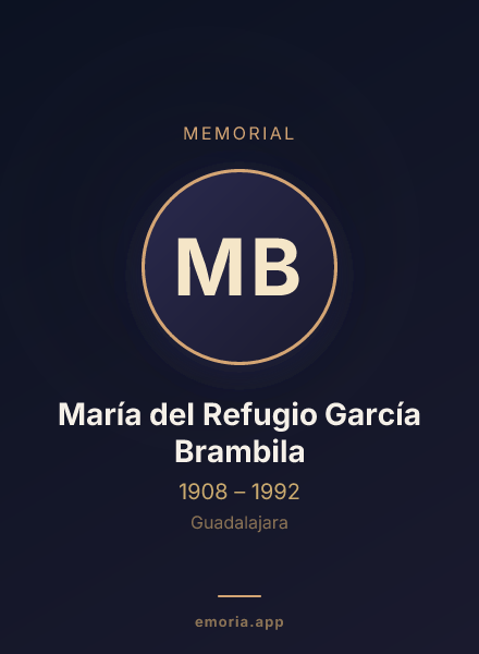 Memorial portrait of María del Refugio García Brambila
