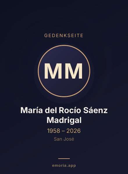 Gedenkportrait von María del Rocío Sáenz Madrigal