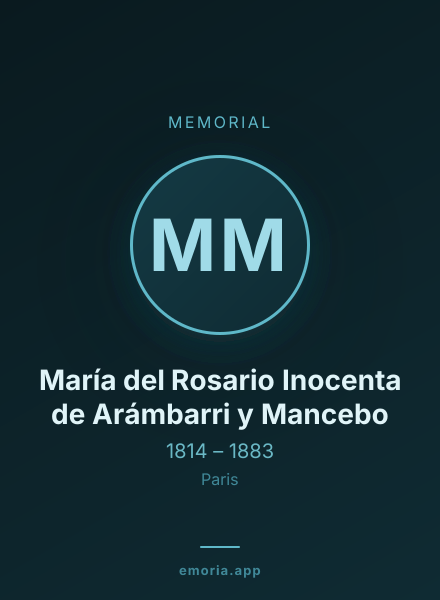 Memorial portrait of María del Rosario Inocenta de Arámbarri y Mancebo