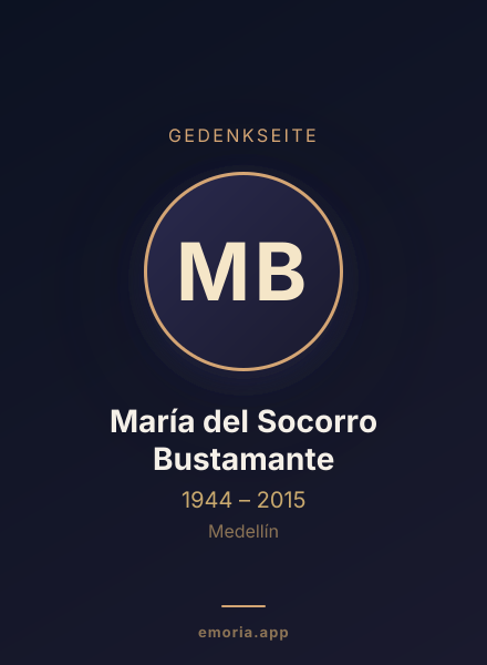 Gedenkportrait von María del Socorro Bustamante