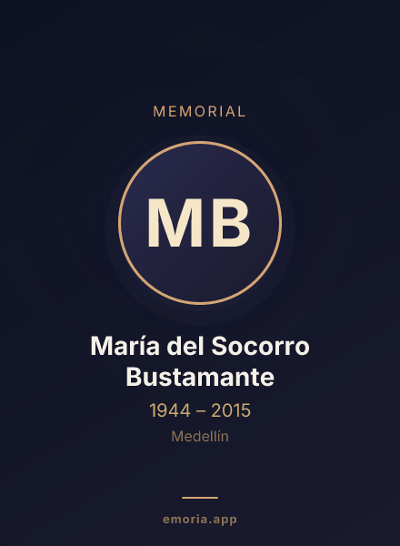 Memorial portrait of María del Socorro Bustamante